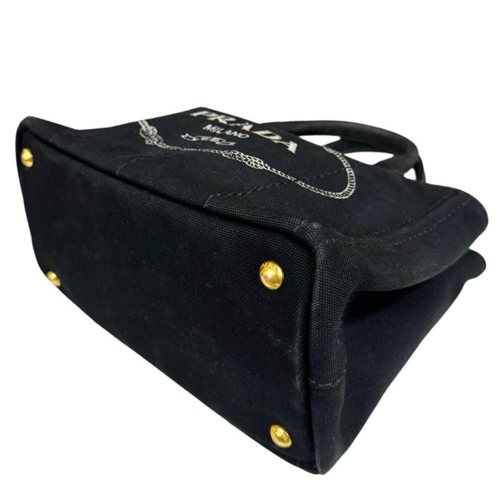 Prada Canapa Shoulder Bag, Canvas IBG439, Black, Women's, PRADA 2-way - Picture 7 of 16